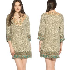 Lucky Brand Dashiki Shift Sequin Embroidered Tribal Ethnic Dress